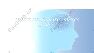 elektron tijoratda biznes modeli — PPTX