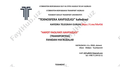 elektr xavfsizligi bo‘yicha ishlab chiqarishxonalarining turlari — PPTX
