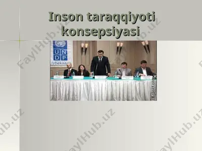 inson taraqqiyoti konsepsiyasi — PPT
