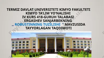 robustinning tuzilishi — PPTX