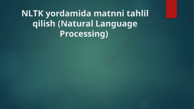 natural language processing (nltk) — PPTX