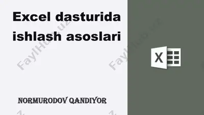 exceldasturida ishlashasoslari — PPTX