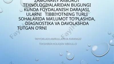 axborot texnologiyalari — PPTX