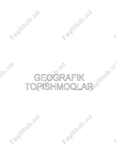 geografik topishmoqlar — DOC