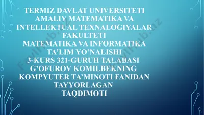 kompyuter — PPTX