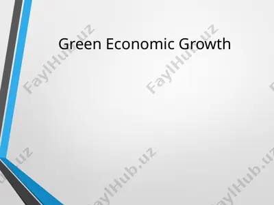 green economic growth — PPTX