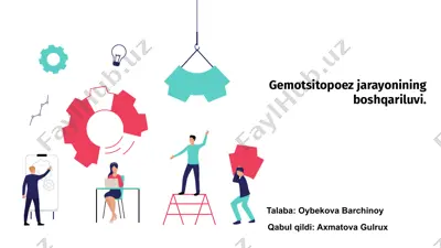 gemositopoez jarayonining boshqariluvi — PPTX