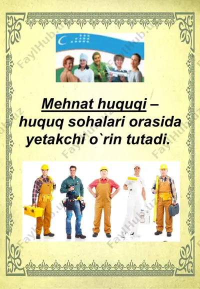 mehnat huquqi — PPT