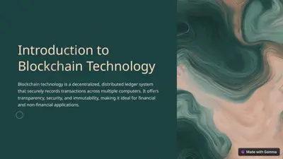 blockchain texnologiyasiga kirish — PPTX