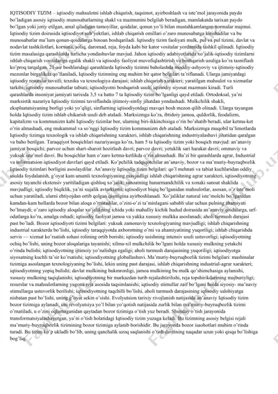 iqtisodiy tizim — DOCX