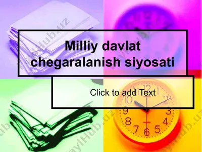 milliy davlat chegaralanish siyosati — PPTX
