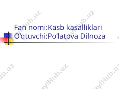 kasb kasalliklari — PPT