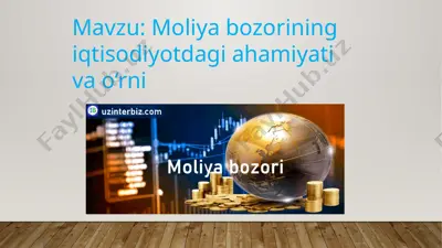 moliyabozori haqida ma'lumot — PPTX