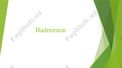 badminton — PPTX