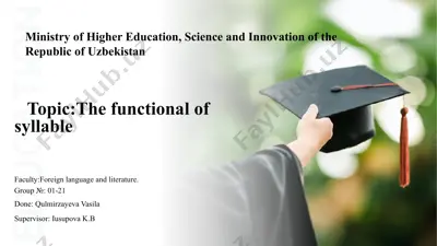 the functional of syllable — PPTX