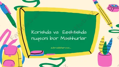 mashhurlar va ularning nuqsonlari — PPTX