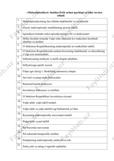 makroiqtisodiyot savollari — DOCX