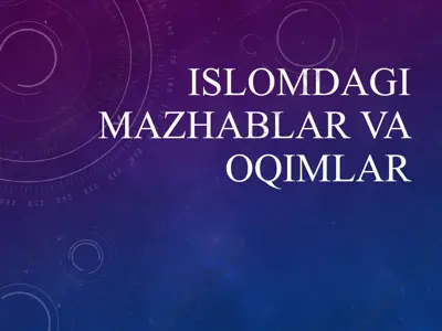 islomdagi mazhablar va oqimlar — PPTX