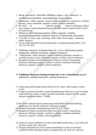 bozor iqtisodiyoti tahlili — DOCX