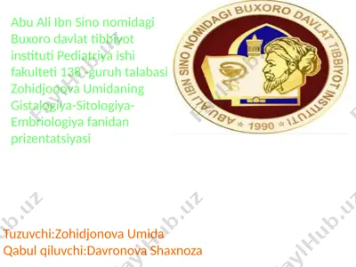 gistalogiya-sitologiya-embriologiya fanidan prizentatsiya — PPTX