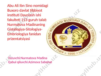 gistalogiya-sitologiya-embriologiya fanidan prizentatsiya — PPTX