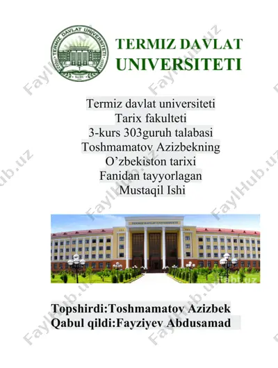 o'zbekiston tarixi — DOCX