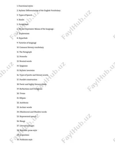 stylistic differentiation of the english vocabulary — DOCX