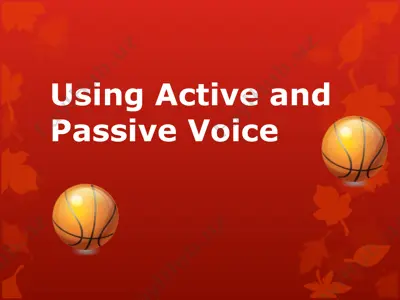 active and passive voice — PPT