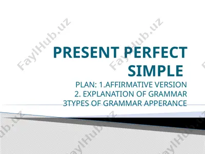 present perfect simple — PPTX