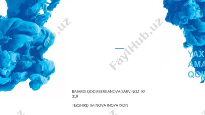 yaxshi distributerklik amaliyoti (gdp) umumiy qoidalari va talablari — PPTX