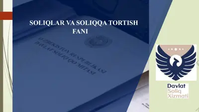 soliqlar va soliqqa tortish — PPTX