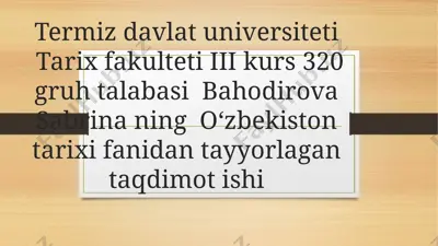 oʻzbekistonlik jangchilarning frontdagi jasoratlari taqdimoti — PPTX