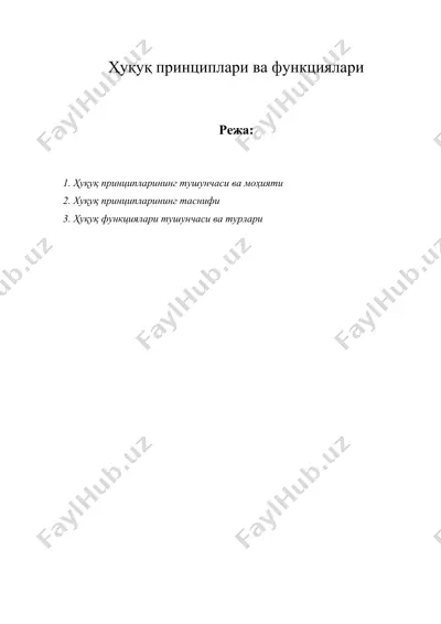 ҳуқуқ принциплари ва функциялари — DOC