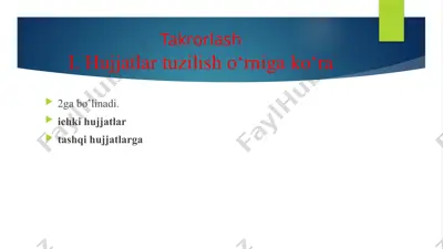 hujjatlar tuzilishi — PPTX