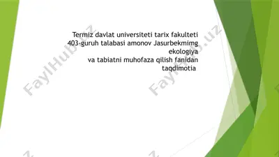 barqaror rivojlanish maqsadlari — PPTX