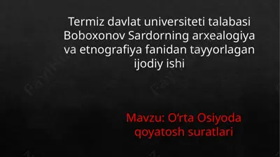 qoyatosh suratlari — PPTX
