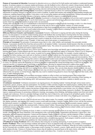 assessment in education — DOCX