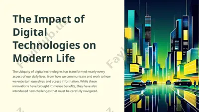 the impact of digital technologies on modern life — PPTX