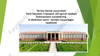 qo‘qon xonligidagi diniy unvon va mansablar — PPTX