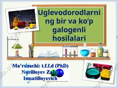 to’yingan galogenli hosilalar — PPT