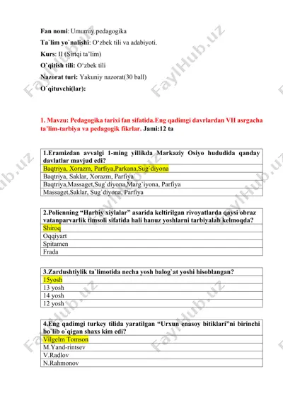 umumiy pedagogika — DOCX