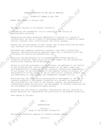 vienna convention on the law of treaties — DOC