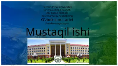 turkiston muxtoriyati tarixi — PPTX