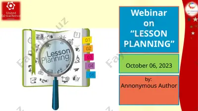 webinar "lesson planning" — PPTX