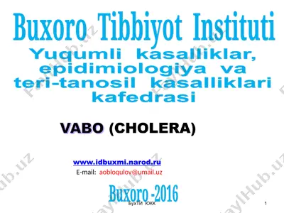 vabo (cholera) — PPT