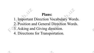 direction vocabulary words — PPTX