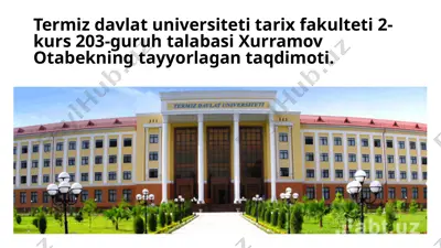 buxoro amirlikdagi eng katta saroy mansablari va unvonlari — PPTX