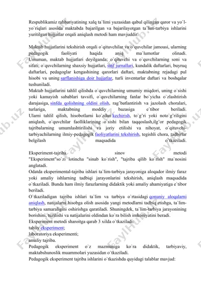 maktab hujjatlari tahlili — DOCX