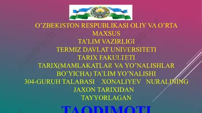 koreyada rus- yapon urushi va uning har ikkala davlatga taʼsiri — PPTX