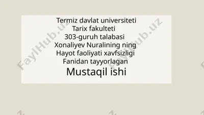 suv toshqini va uning talofatlari — PPTX